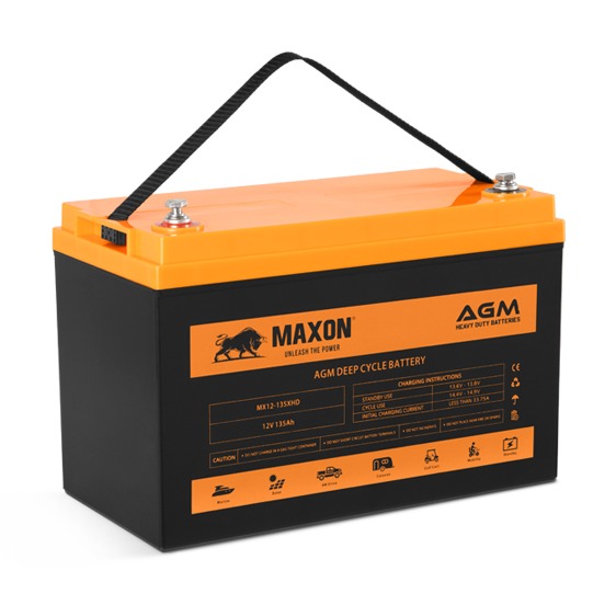 Maxon AGM Heavy Duty Battery MX12-135XHD