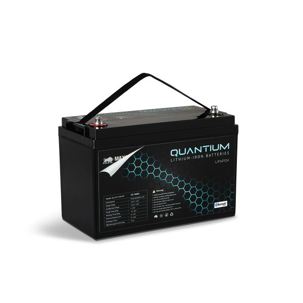 Quantium LFP 12V 100Ah Lithium Iron Battery LiFePO4 Deep Cycle with Bluetooth® Q-LFP12100-BT